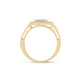 thumbnail image 4 of 10kt Yellow Gold Mens Round Diamond Cluster Ring 1/4 Cttw, 4 of 4