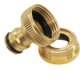 thumbnail image 3 of 4 Pieces Garden Brass Faucet Connector, 1/2 Inch and 3/4 Inch 2-in-1 Female to Slotted Adapter, 3 of 5