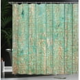 thumbnail image 4 of Ambesonne Egypt Shower Curtain, Hieroglyphs Wooden Board, 69"Wx84"L, Seafoam, 4 of 5