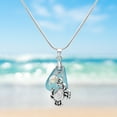 thumbnail image 2 of Besheek Blue Sea Glass and Crab Boho Beach Gala Style Pendant Necklace, 2 of 5