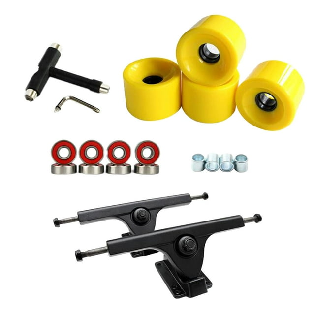 Monopatín 7 en soporte rodamiento Longboard rueda t-herramienta llave Amarillo kusrkot Ruedas De Camiones De Skate