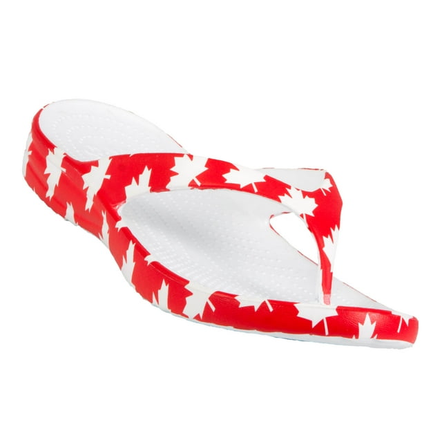 Sandales de Plage Dawgs pour Hommes Canada (Rouge/blanc) Taille 10