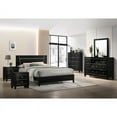 thumbnail image 2 of FOA Murvy 6pc Black Wood Bedroom Set-Cal King+2 Nightstands+Chest+Dresser+Mirror, 2 of 13