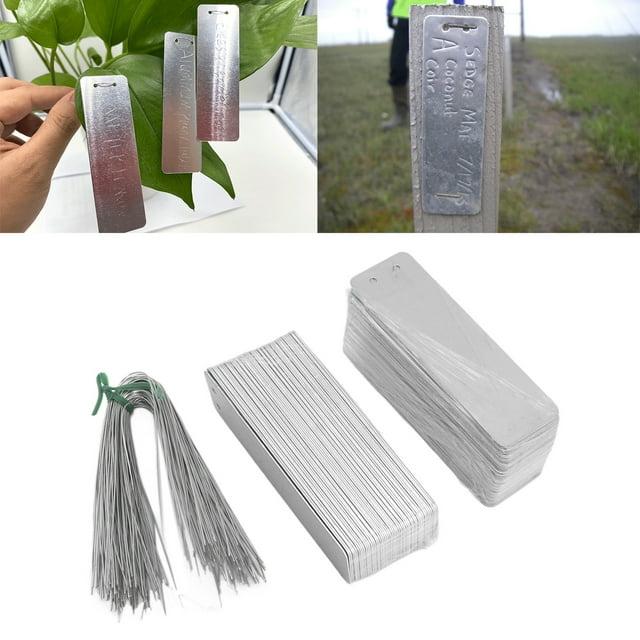 Plant Tags, Lightweight Aluminum Tree Tags Double Sided Practical 100pcs Ample Space For Greenhouses