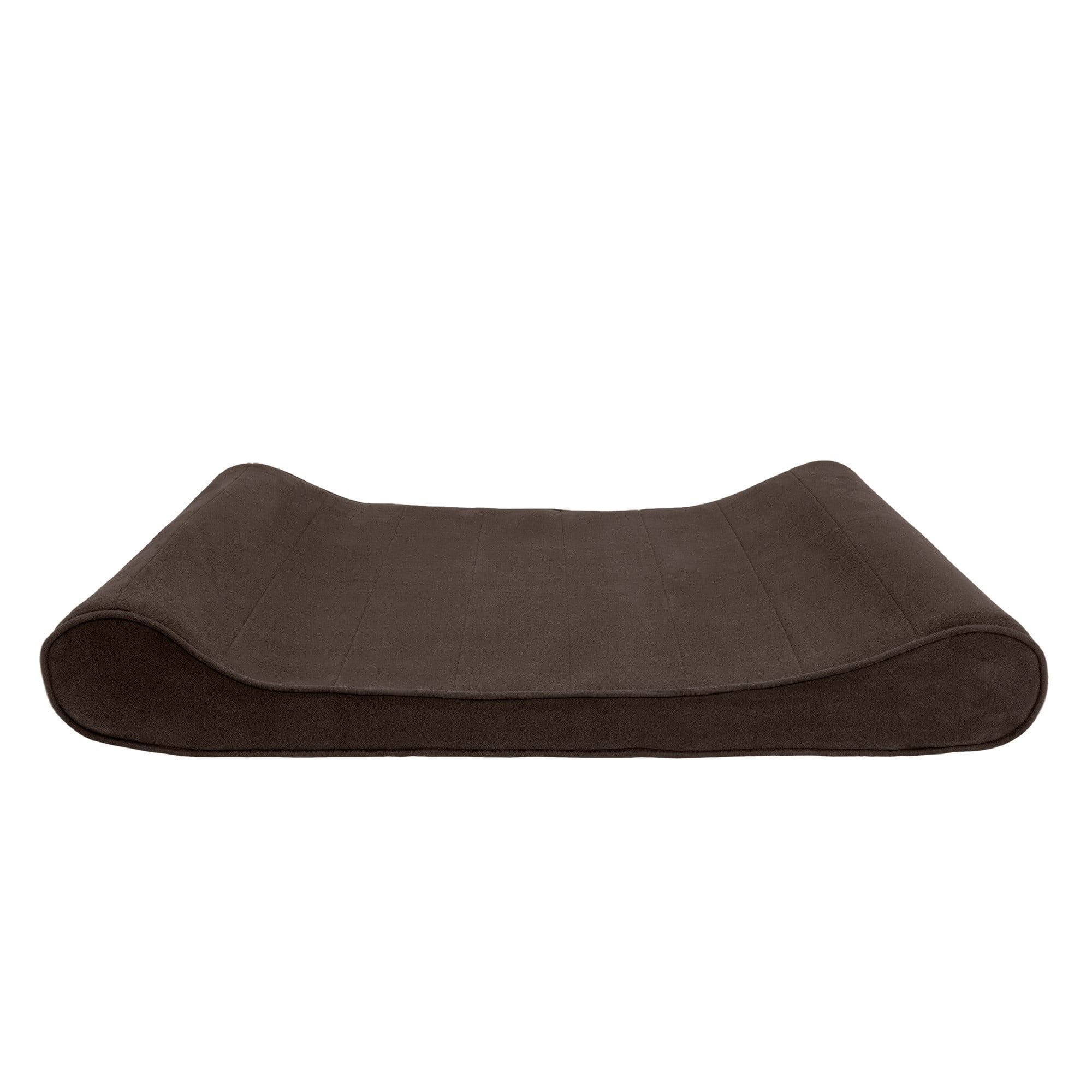 Photo 1 of FurHaven Pet Dog Bed | Orthopedic Microvelvet Luxe Lounger Pet Bed for Dogs & Cats, Espresso, Jumbo
