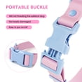 thumbnail image 3 of Wolfone Waterproof Dog Collar with Quick Release Buckle， Cute Adjustable Collar for Dogs Comfort Sturdy Durable Odor Proof Easy Care（Sweet Lilac 37.5-55cm）, 3 of 7