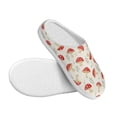 thumbnail image 3 of KLL Cartoon Flat Mushrooms Pattern Adult Unisex Cozy Slippers,Fuzzy Slip-on Slippers TPR Sole Slippers Comfort Plush Home Footwear for Indoor & Outdoor-39/40, 3 of 7