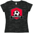 thumbnail image 3 of Inktastic Soccer Morocco Flag Banner Women's T-Shirt, 3 of 5