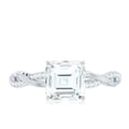 thumbnail image 5 of Rosec Jewels Asscher Cut Moissanite Ring for Engagement - 8 mm - Braided Ring - 3 Ct - D-VS1 Grade Certified - with Jewelry Box, 925 Sterling Silver, US 4.00, 5 of 9