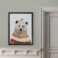 thumbnail image 4 of Wexford Home Fair Isle Bear II-Framed Canvas - Black - 16X22, 4 of 4
