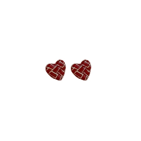 DESIGNICE 2026 New Earrings Retro Aesthetic Aretes De Mujer Bold Red Fall Winter Charm Piercing Earrings Style6 for Autumn Outfits Winter Evenings Festive Occasions Evening Wear