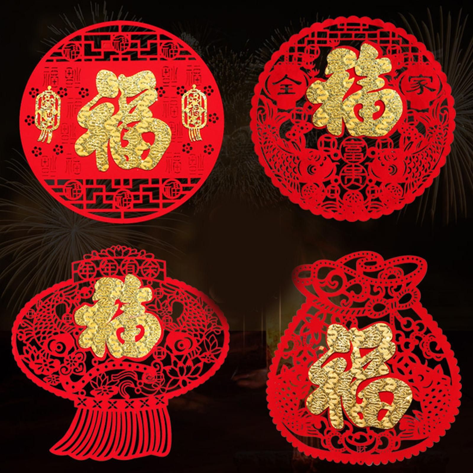 6pcs 2022 Chinese New Year Paper Fans Spring Festival Paper Flowers Fan  Decoration Happy Tiger Years Party Window Wall Decor - AliExpress