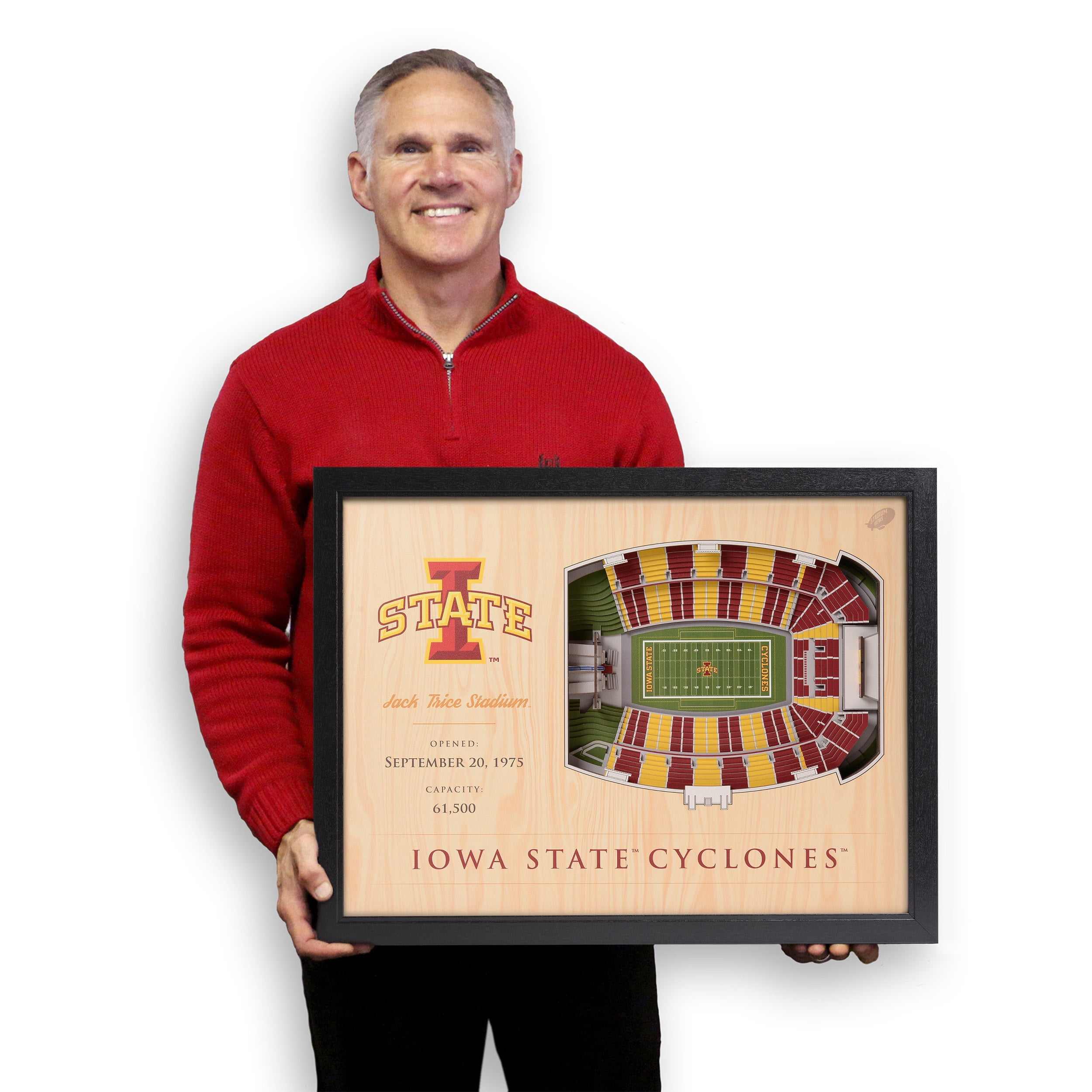 YouTheFan NCAA Iowa State Cyclones FB 25-Layer Stadiumview Wall Art