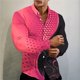 thumbnail image 1 of Camisa de lujo de moda de otoño para hombre, camisa con botones y cuello social, camisa informal con estampado 3D de manga larga para hombre, 1 of 6