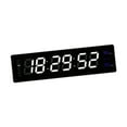 thumbnail image 2 of Abbracc LED Digital Clock Bedroom Display Date Calendar Bar Wall Hanging Alarm Clock White Blue, 2 of 9