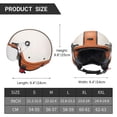 thumbnail image 5 of Cascos ligeros vintage abiertos 3/4 para motocicletas, cascos jet para adultos, cascos para motocicleta con certificación DOT para hombres y mujeres, 5 of 5