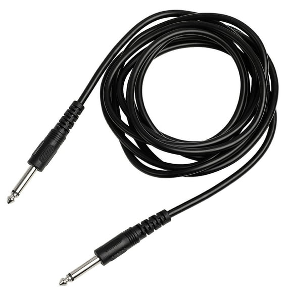 Unique Bargains 1/4 Inch 10ft Black Straight Guitar Cable Electric for Pro Audio Amplifier