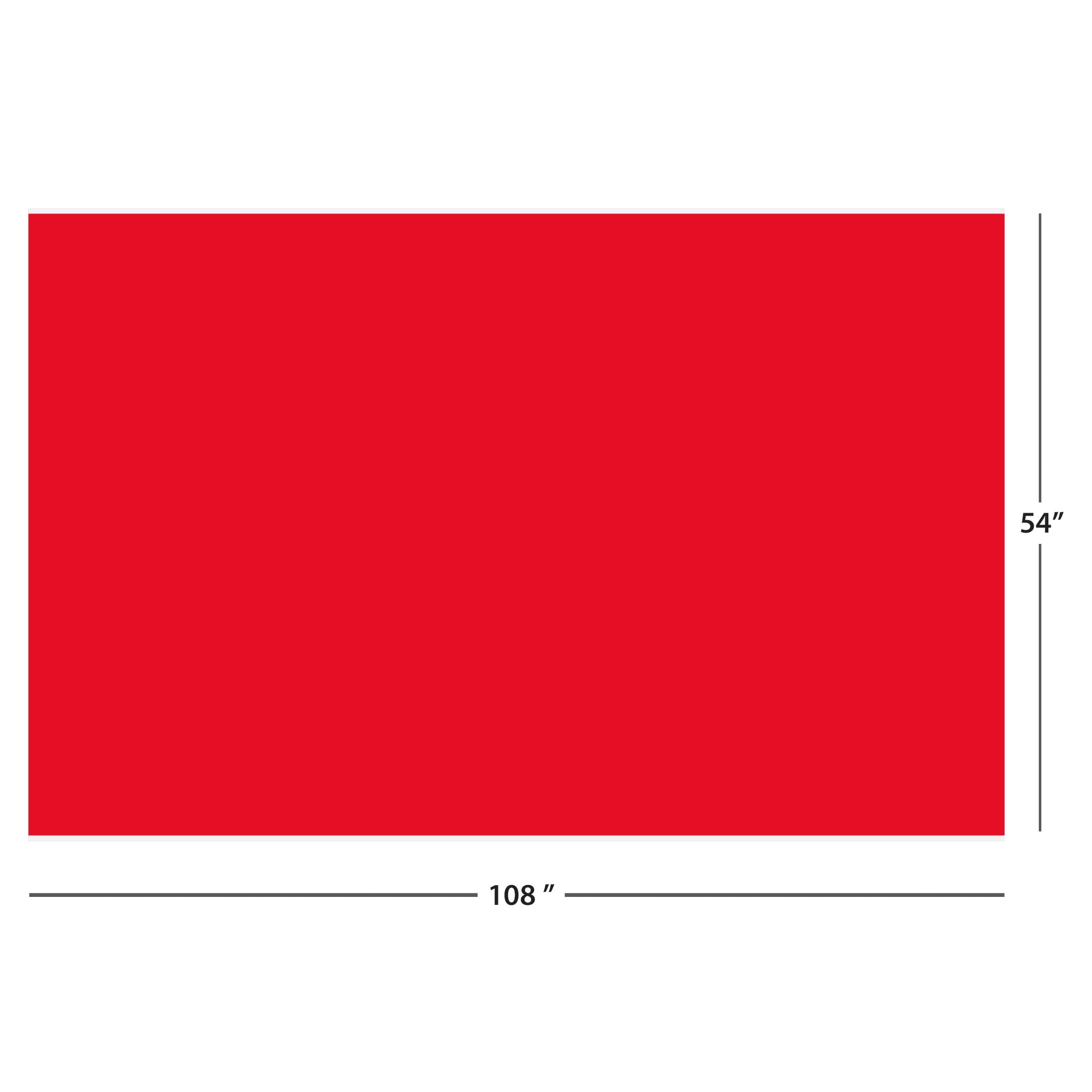 Way To Celebrate Rectangular Plastic Table Cover, Red, 54 in x 108 in, 1 Count