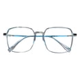thumbnail image 3 of Blue Light Blocking Reading Glasses for Women Men Under $10, Fashion Retro Square Frames with HD Lenses - Anti Glare Computer Glasses, Lightweight PC & Metal Frame, Magnification2.0 Blue, 3 of 5