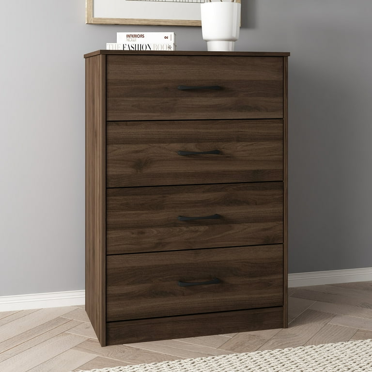 Mainstays Ardent 4 Drawer Dresser, Dark Walnut - Walmart.com