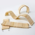 thumbnail image 6 of Natural Wood Hamster Toy - Bendable Arch Bridge Long Climbing Ladder for Small Pets, 6 of 8