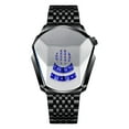 thumbnail image 1 of asddcavvf Creative Fashion Blue LED Binary Digital Timepieces for Men Stainless Steel Silver Plated, 1 of 7