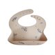 thumbnail image 4 of Babero de silicona ajustable impermeable Mushie Flores Lilas, 4 of 9