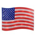 thumbnail image 3 of Northlight Lighted Holographic American Flag Window Decoration - 17" - Clear Lights, 3 of 6