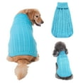 thumbnail image 1 of Xiao Hua Ropa para perros, suave, gruesa, cálida, suéter de invierno para cachorros, color azul cielo, talla S, 1 of 4