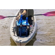 Mossy Oak 24 Piece Kayak Storage Crate with Dry Bag, Fishing Accessories Kit and Rod Holder Milk Crate Blue