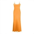 thumbnail image 4 of DPTALR George Women's Spaghetti Strap Dress, Bodycon, Backless, Maxi,#Yellow,Size XL, 4 of 6
