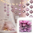 thumbnail image 4 of Valentine's Day Heart Ornaments-24Pcs Plastic Heart Shaped Baubles Hanging Ornaments for Valentine's Day Tree Decorations Valentine's Day Wedding Anniversary Party Holiday Decor(Pink,2x1.7"), 4 of 6