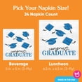 thumbnail image 4 of Big Dot of Happiness Blue Graduation Napkins, Congrats Graduate Party Supplies, Vibrant Royal Blue Color Printing on White 3-Ply Paper Luncheon Dinner Party Napkins - 24 Count, 4 of 5