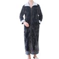 thumbnail image 2 of Abbracc Wearable Blanket Sweatshirt Homewear Winter Loungewear Zipper Lounger Robe Men, 2 of 9