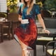 thumbnail image 3 of Easygdp Red And Blue Fire para Vestido Transpirable de Mujer, Vestido Suelto de Manga Corta con Pliegues y Bolsillos para el Verano, 3 of 6