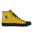 thumbnail image 3 of Coolcustomize Men's Plus Size High-Top Sneakers/Casual Shoes with Bee Print on Yellow, All-Terrain Walking Casual Boots, Lace-Up Ankle for, Travel & Streetwear (Durable Rubber Sole & Fabric Upper), 3 of 10