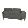 thumbnail image 4 of FFH 66" Loveseat Couch, Modern 2-Seater Sofa for Small Space, Gray Polyester, 4 of 5