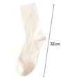 thumbnail image 5 of sunsanly 1 Pair Women Socks Mid-tube No Odor Japanese Style Solid Color High Elasticity Anti-slip Breathable Soft Sweat-absorption Anti-shrink Sports Cotton Socks, 5 of 7