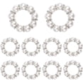 thumbnail image 1 of Naiovety 12 piezas elegantes servilleteros de perlas decoraciones fáciles y versátiles soporte de servilleteros de tamaño adecuado Mostrada, 1 of 4