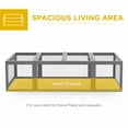 thumbnail image 3 of PawHut Large Wooden Rabbit Hutch Small Animal Habitat Enclosure, Gray, 3 of 9