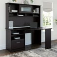 thumbnail image 3 of Cabot Modern 60W Corner Desk with File Drawer and Storage Shelves in Espresso Oak, 3 of 8