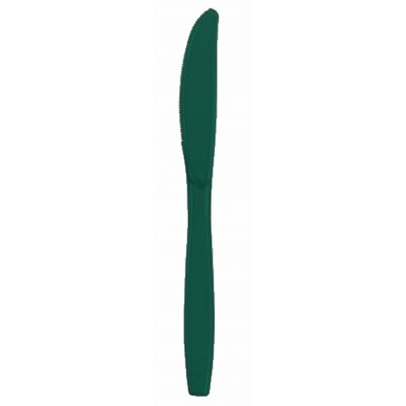 Premium 24 Count Plastic Knives - Hunter Green