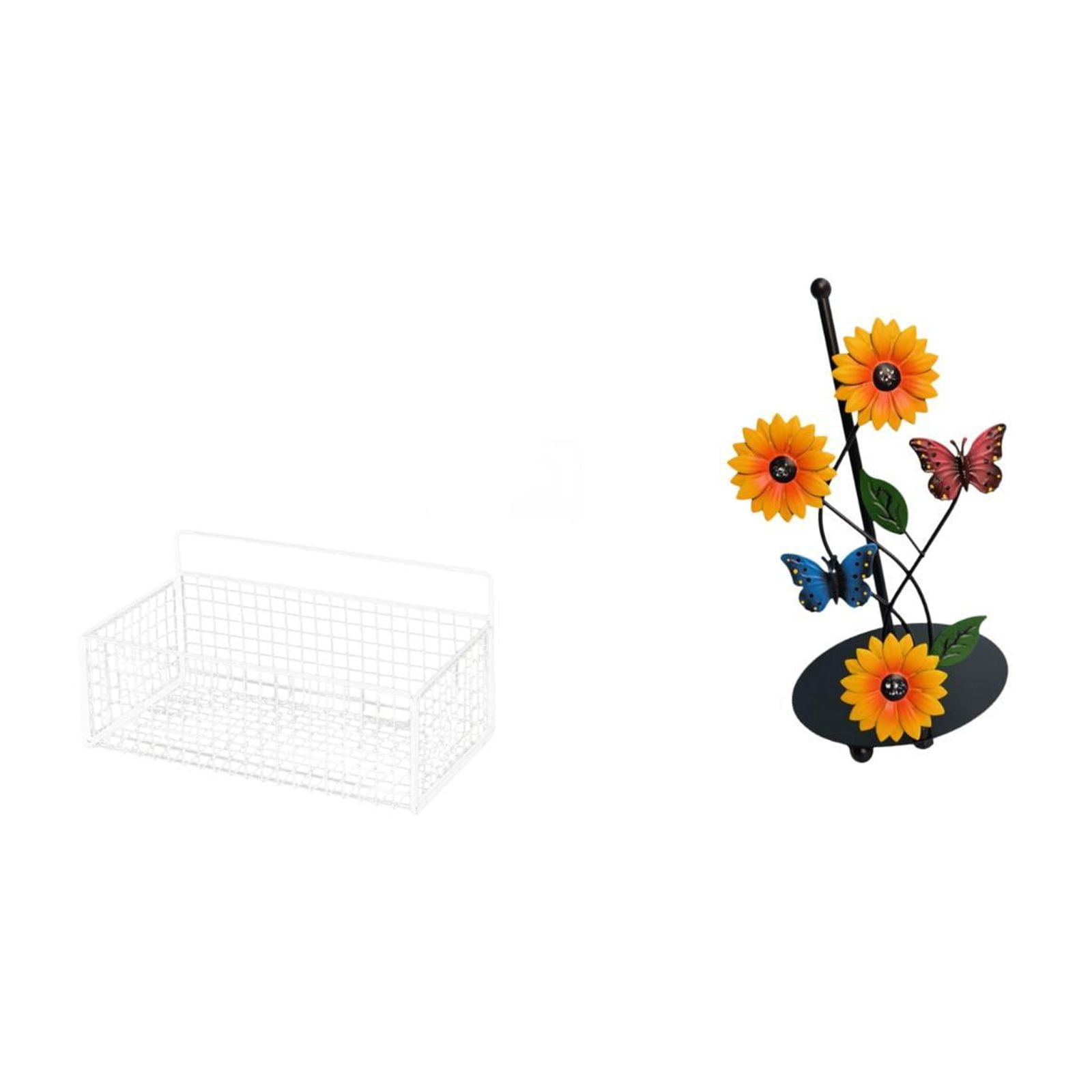 Fiocias Hanging Storage Basket Wall Organizer Cabinet Storage Basket Wall Mounted Shelves Toilet Paper Holder Iron Construction Decoration Suitable