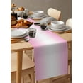 thumbnail image 3 of Hokiten Table Runners 72 Inches Long Dress Scarves, Pink Ombre Farmhouse Kitchen/Dining Table Runner, Coffee Tablerunners, Pink White Gradient Modern Abstract Art 18x72 Inch, 3 of 7