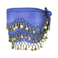 thumbnail image 2 of BU1 Women's Belly Dance Hip Scarf Women's Carnival Sequin Tassel Waist Chain Chiffon Women's Sequins Tassel Wrap Genie Skirt for Bellydance Gypsy Costume One Size, 2 of 4