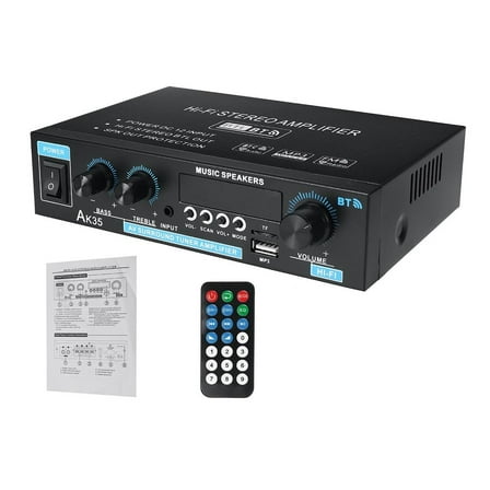 400W 400W Mini 2.0 Channel Digital Amplifier Bluetooth 5.0 Receiver USB Music Player Stereo Home/Car/Marine Audio Amp ,Enhanced Audio Quality