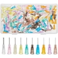 thumbnail image 1 of 160 unidades de agujas dispensadoras de pegamento de punta roma de 0,5 pulgadas y 10 calibres diferentes, con bloqueo de señuelo para rellenar tintas de líquidos electrónicos., 1 of 9