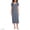 Deep Sea Navy/Ivory Floral, variant on Women's Cotton Short Sleeve Midcalf Nightgown