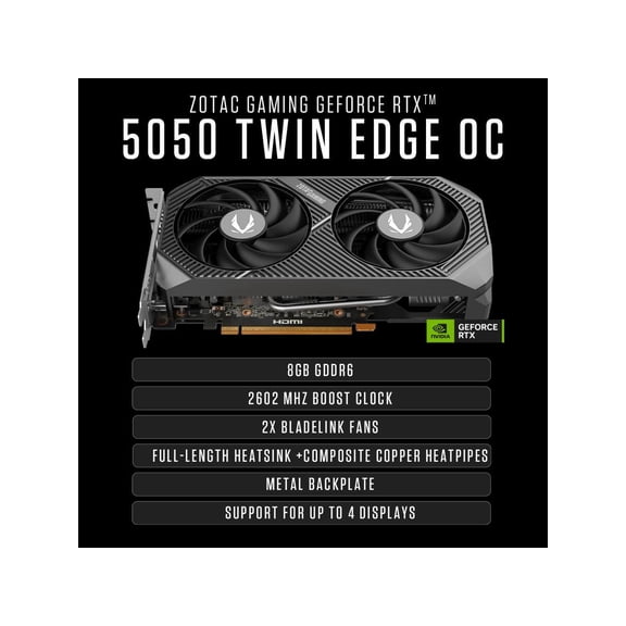 ZOTAC GAMING MEK Series Gaming PCs - NVIDIA GeForce RTX 5050, AMD Ryzen 5 5500 4.2GHz, 16GB RGB DDR4, 1TB NVME M.2 SSD, 650W 80  GOLD PSU, WiFi 6E, Windows 11 Home