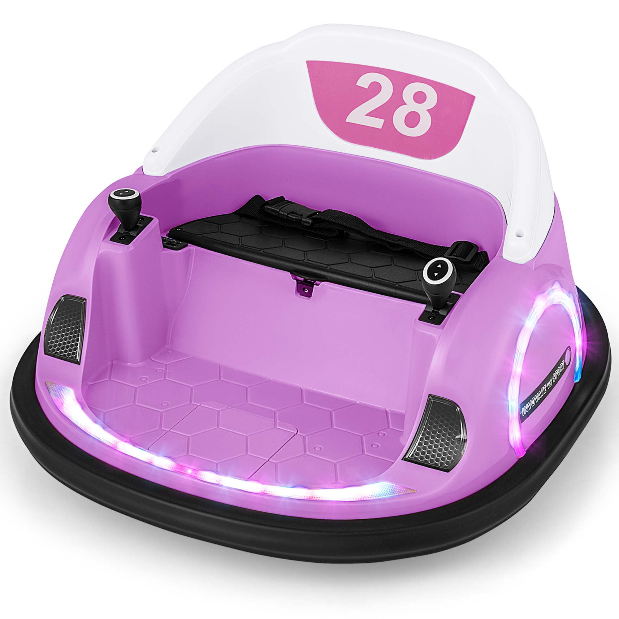 Costway 12V Electric 360deg Spin Bumper Car for Indoor Play